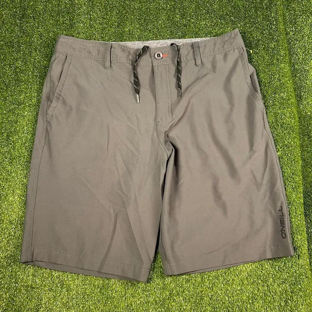 O-neill Men's Grey and Khaki Shorts